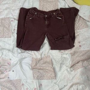 Brown one pocket cargo jeans